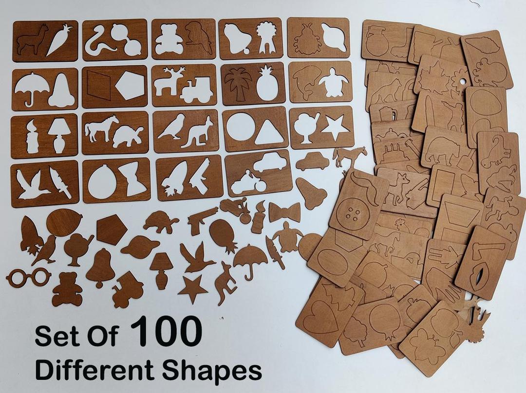 Wooden Tracing Workbook Set — 100 Designs